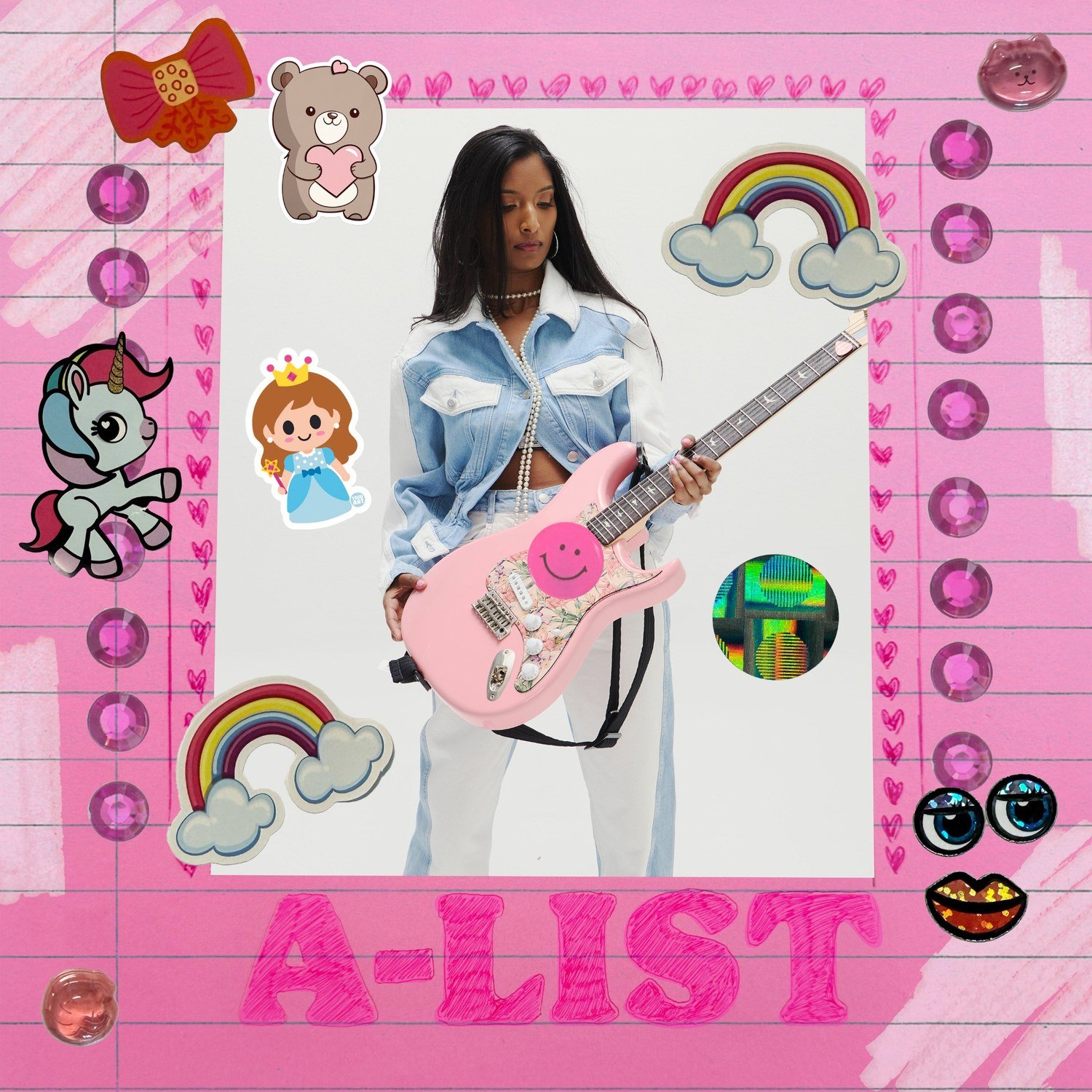 PRÝNCESS with her pink guitar
